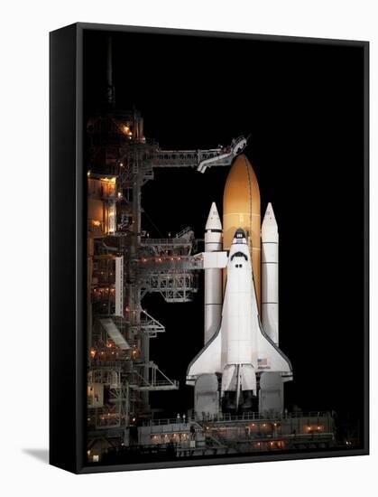 Space Shuttle Atlantis Sits Ready on its Launch Pad at Kennedy Space Center, Florida-null-Framed Stretched Canvas