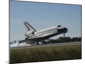 Space Shuttle Atlantis Touches Down at Kennedy Space Center, Florida-null-Mounted Premium Photographic Print