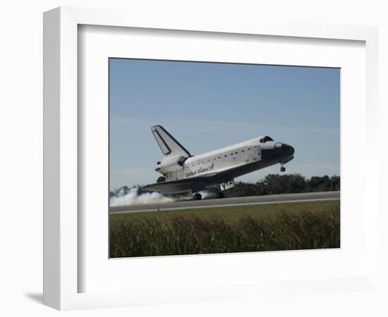 Space Shuttle Atlantis Touches Down at Kennedy Space Center, Florida-null-Framed Photographic Print