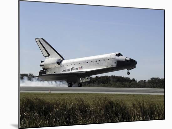 Space Shuttle Atlantis Touches Down at Kennedy Space Center, Florida-null-Mounted Photographic Print