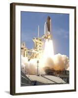 Space Shuttle Atlantis' Twin Solid Rocket Boosters Propel-Stocktrek Images-Framed Photographic Print