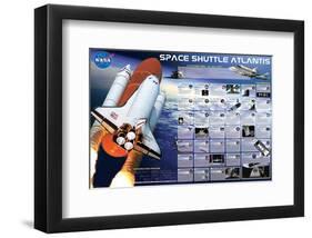 Space Shuttle Atlantis-null-Framed Art Print