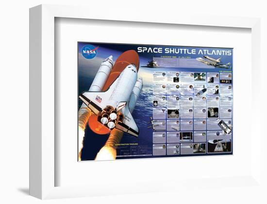 Space Shuttle Atlantis-null-Framed Art Print