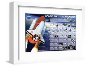 Space Shuttle Atlantis-null-Framed Art Print