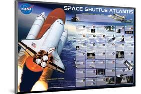 Space Shuttle Atlantis-null-Mounted Art Print