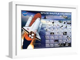 Space Shuttle Atlantis-null-Framed Art Print