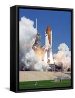 Space Shuttle Atlantis-Stocktrek Images-Framed Stretched Canvas