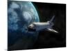 Space Shuttle Backdropped Against Earth-Stocktrek Images-Mounted Premium Photographic Print