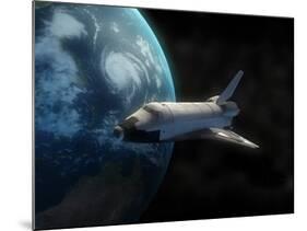 Space Shuttle Backdropped Against Earth-Stocktrek Images-Mounted Photographic Print