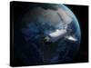 Space Shuttle Backdropped Against Earth-Stocktrek Images-Stretched Canvas