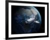 Space Shuttle Backdropped Against Earth-Stocktrek Images-Framed Photographic Print