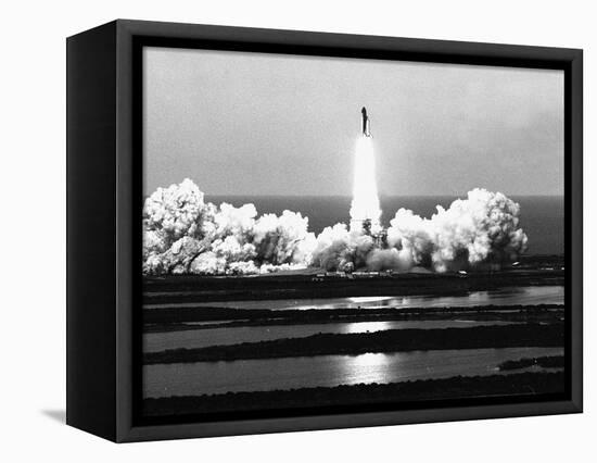 Space Shuttle Challenger 1985-Thom Bauer-Framed Stretched Canvas