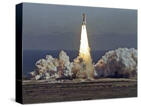 Space Shuttle Challenger 1986-Thom Baur-Stretched Canvas