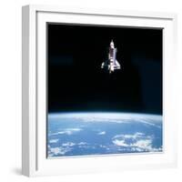 Space Shuttle Challenger During Mission STS-7-null-Framed Premium Photographic Print