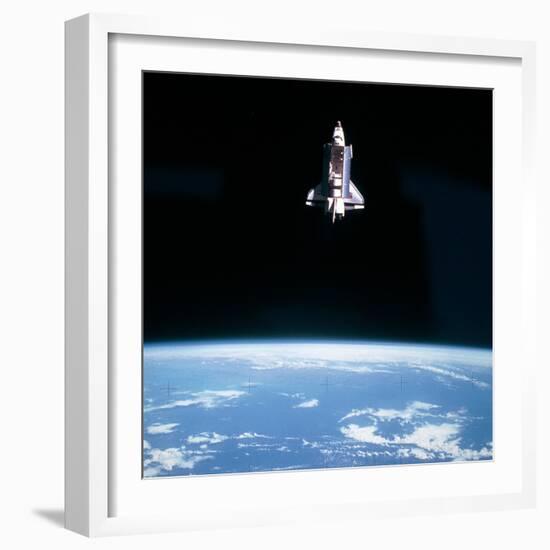 Space Shuttle Challenger During Mission STS-7-null-Framed Premium Photographic Print