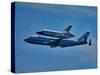 Space Shuttle Columbia flies on 9/21/12 over Los Angeles on its final flight, Malibu, CA-null-Stretched Canvas