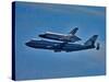 Space Shuttle Columbia flies on 9/21/12 over Los Angeles on its final flight, Malibu, CA-null-Stretched Canvas