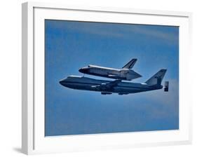 Space Shuttle Columbia flies on 9/21/12 over Los Angeles on its final flight, Malibu, CA-null-Framed Photographic Print