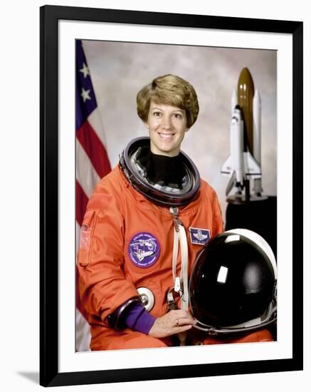 Space Shuttle Commander Eileen Collins, First Woman to Command Space Shuttle Mission, Oct 30, 1998-null-Framed Photo