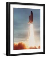 Space Shuttle Discovery 10 Blasting Off Launch Pad. Kennedy Space Center-null-Framed Premium Photographic Print