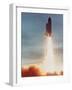 Space Shuttle Discovery 10 Blasting Off Launch Pad. Kennedy Space Center-null-Framed Premium Photographic Print