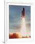 Space Shuttle Discovery 10 Blasting Off Launch Pad. Kennedy Space Center-null-Framed Photographic Print