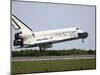 Space Shuttle Discovery Approaches Landing on the Runway at the Kennedy Space Center-Stocktrek Images-Mounted Photographic Print