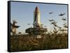 Space Shuttle Discovery at the Kennedy Space Center at Cape Canaveral, Florida, November 9, 2006-John Raoux-Framed Stretched Canvas