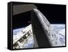 Space Shuttle Discovery Docked to the International Space Station-Stocktrek Images-Framed Stretched Canvas