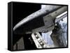 Space Shuttle Discovery Docked to the International Space Station-Stocktrek Images-Framed Stretched Canvas