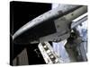 Space Shuttle Discovery Docked to the International Space Station-Stocktrek Images-Stretched Canvas