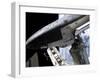 Space Shuttle Discovery Docked to the International Space Station-Stocktrek Images-Framed Photographic Print