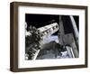 Space Shuttle Discovery Docked to the International Space Station-Stocktrek Images-Framed Photographic Print