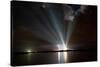 Space Shuttle Discovery in Xenon Lamps Photo Poster Print-null-Stretched Canvas