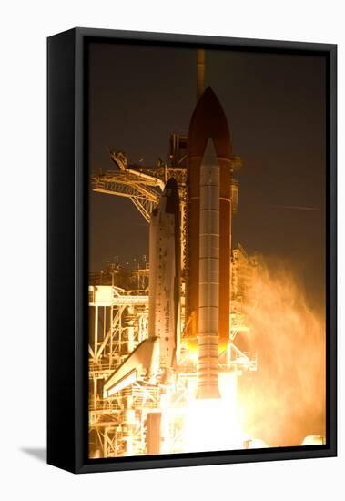 Space Shuttle Discovery Launch Photo Poster Print-null-Framed Stretched Canvas