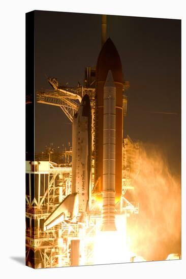 Space Shuttle Discovery Launch Photo Poster Print-null-Stretched Canvas