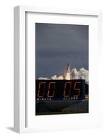 Space Shuttle Discovery Lifting Off and Countdown Clock-Roger Ressmeyer-Framed Photographic Print