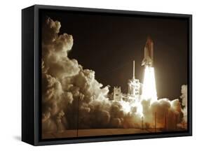 Space Shuttle Discovery Lifts-Off from the Kennedy Space Center at Cape Canaveral, Florida-null-Framed Stretched Canvas