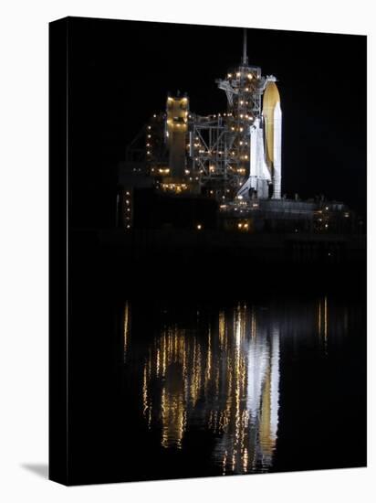 Space Shuttle Discovery Sits on a Launch Pad at the Kennedy Space Center in Cape Canaveral-null-Stretched Canvas