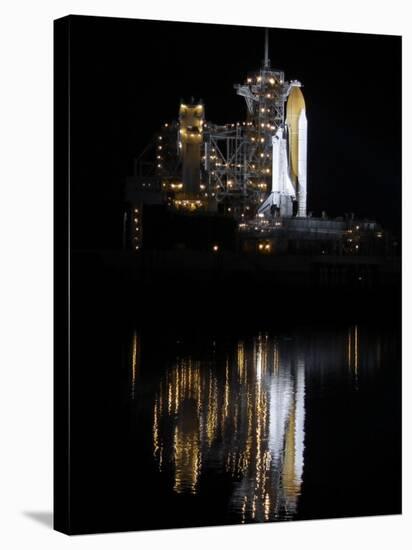 Space Shuttle Discovery Sits on a Launch Pad at the Kennedy Space Center in Cape Canaveral-null-Stretched Canvas