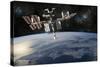 Space Shuttle Docked at the International Space Station-Stocktrek Images-Stretched Canvas