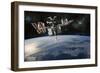 Space Shuttle Docked at the International Space Station-Stocktrek Images-Framed Art Print