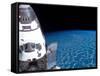 Space Shuttle Edeavour as Seen from the International Space Station-Stocktrek Images-Framed Stretched Canvas