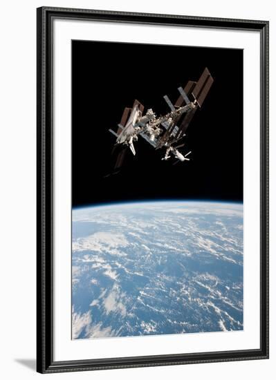 Space Shuttle Endeavor Docked at International Space Station 2-null-Framed Photo