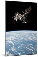 Space Shuttle Endeavor Docked at International Space Station 2-null-Mounted Photo