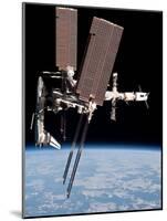 Space Shuttle Endeavor Docked to the International Space Station-null-Mounted Photo