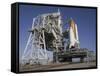 Space Shuttle Endeavour Atop a Mobile Launcher Platform at Kennedy Space Center-null-Framed Stretched Canvas