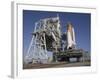 Space Shuttle Endeavour Atop a Mobile Launcher Platform at Kennedy Space Center-null-Framed Photographic Print