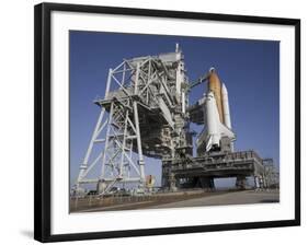 Space Shuttle Endeavour Atop a Mobile Launcher Platform at Kennedy Space Center-null-Framed Photographic Print