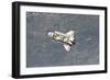 Space Shuttle Endeavour Backdropped by a Colorful Earth-null-Framed Photographic Print